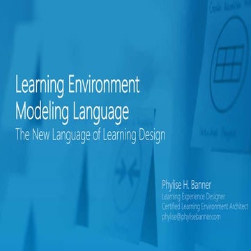 Learning Environment Modeling Language (LEML)