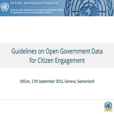 Open Government Data for civic engagement Guidelines