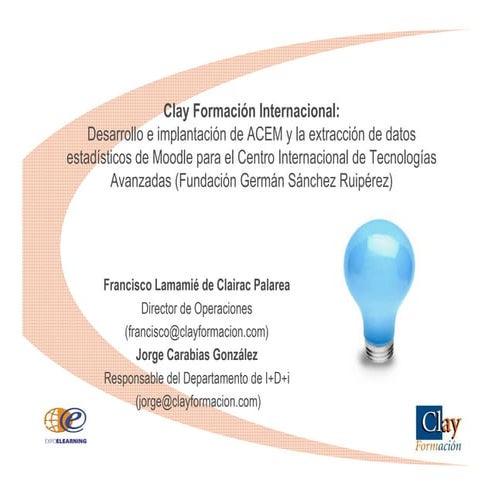 Desarrollo e implantación de ACEM y la extracción de datos estadísticos de Mo...