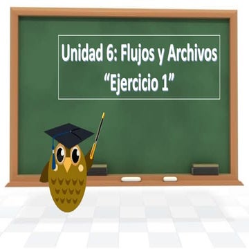 Unidad 6: Flujos y Archivos Ejercicio 1