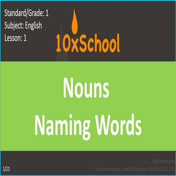 Grade 1: Naming Words