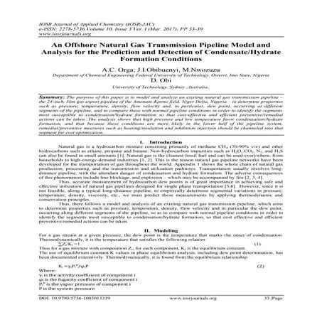 An Offshore Natural Gas Transmission Pipeline Model and Analysis for the Pred...