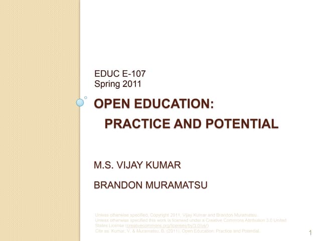 E107 Open Education Practice and Potential: Session 12