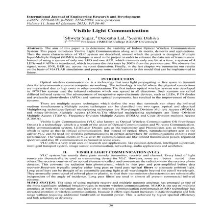 Visible Light Communication