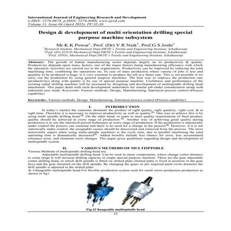 Design & development of multi orientation drilling special purpose machine su...