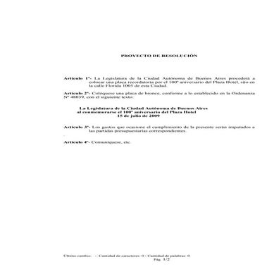 PROYECTO DE RESOLUCIÓN  1150- 2009