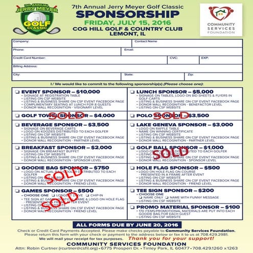 2016 Jerry Meyer Sponsor Packet