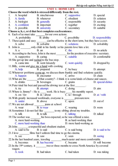 Itep grammar test | PDF