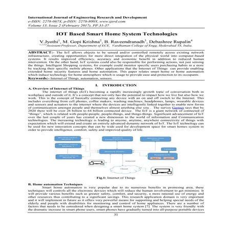 IOT Based Smart Home System Technologies