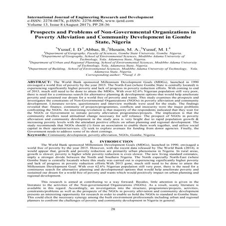 Prospects and Problems of Non-Governmental Organizations in Poverty Alleviati...