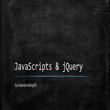 JavaScripts & jQuery | PPTX