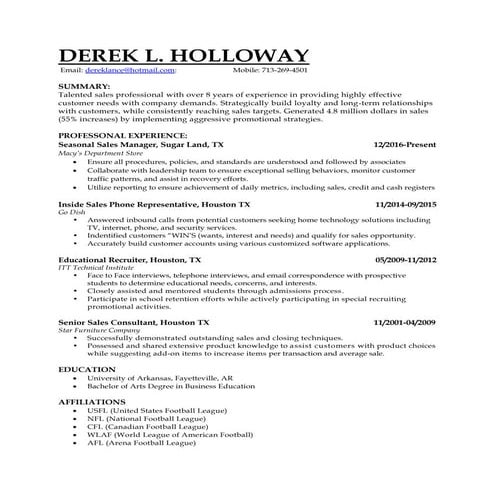 Jake resume word | DOCX