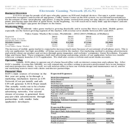 Electronic Gaming Network | PDF