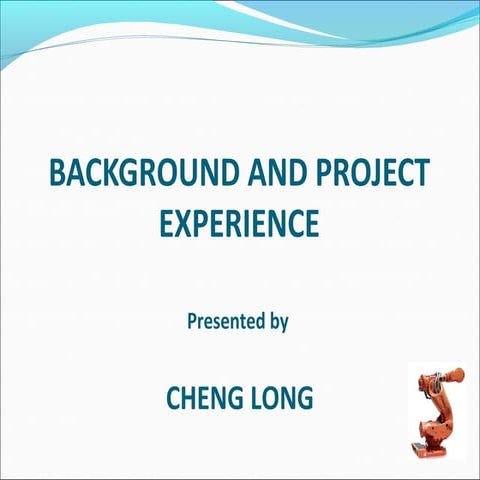 Background and Project Experience - CHENG LONG