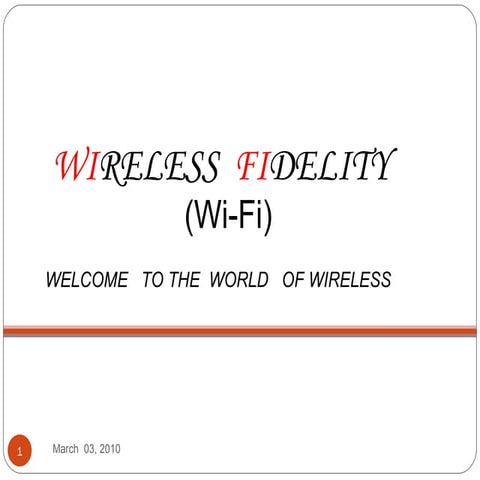 Wifi technology ppt | PPTX