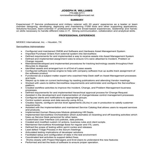 Williams Joseph resume