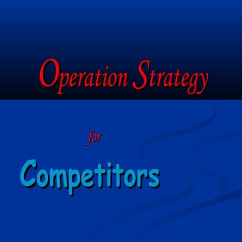 Operation Strategy for Compititors PIM SAT
