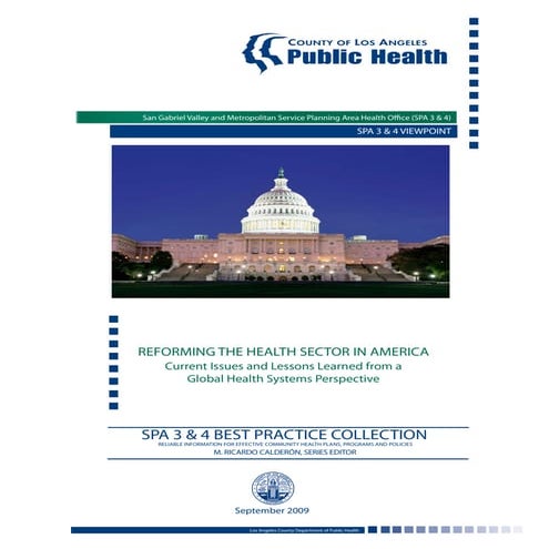 Reforming the health sector in America | PDF