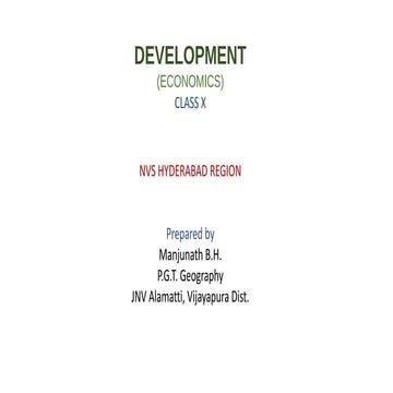 Economics Chapter 1- Development | PPTX