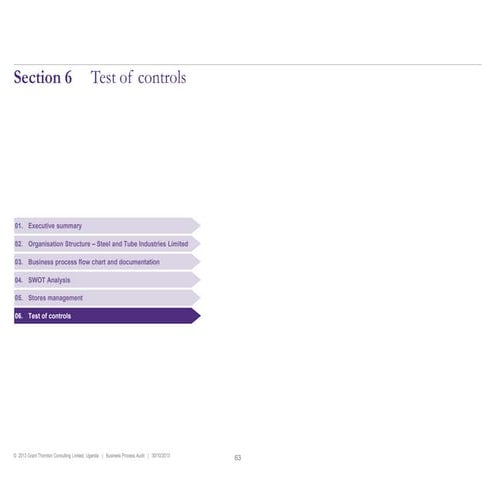 STIl-Test control report