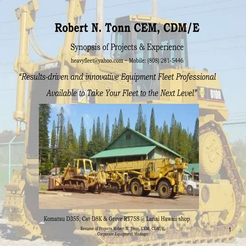 2010 Visual Resume - Robert Tonn