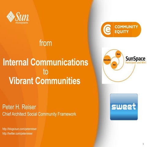 From Communication to vibrant communities