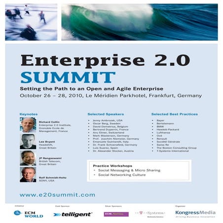 Enterprise 2.0 SUMMIT Conference Flyer