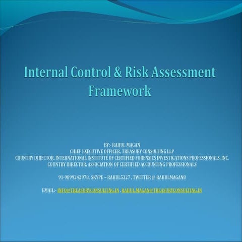 Internal Control & Risk Management Framework