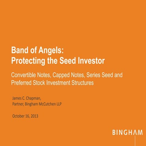 Protecting the Seed Investor - Band of Angels-10-16-13