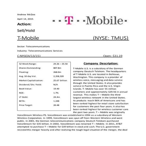 T-MobileValuation
