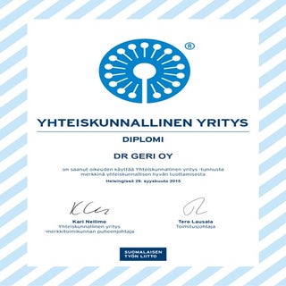 Y-diplomi Dr.Geri Oy
