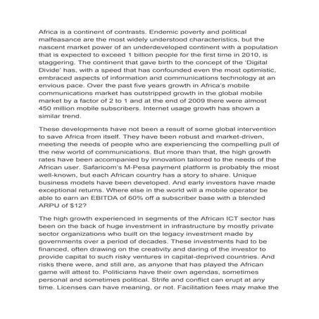 Africa, Continent of Contrast