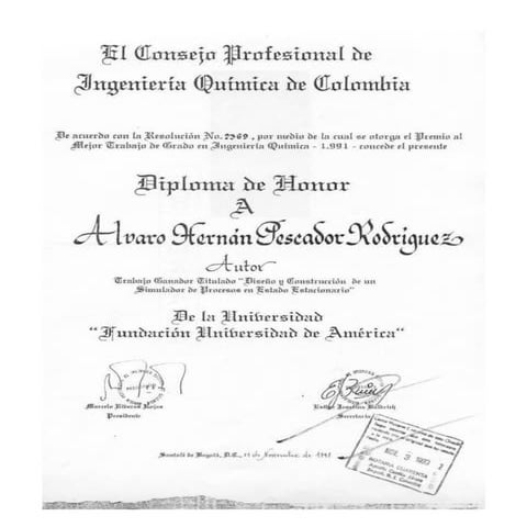 Chemical Engineering National Award Winner