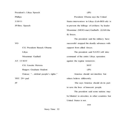 President Obama's Speech | DOCX