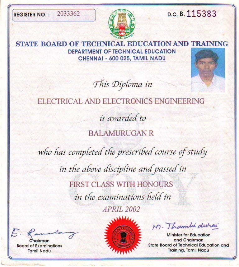 Diploma Certificate