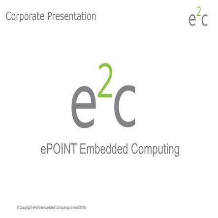 E2c corporate presentation