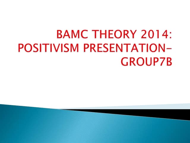 POSITIVISM IN MEDIA