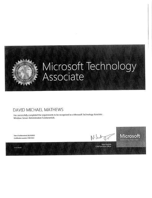 CERTIFICATES-AWARDS1 - DAVID MATHEWS