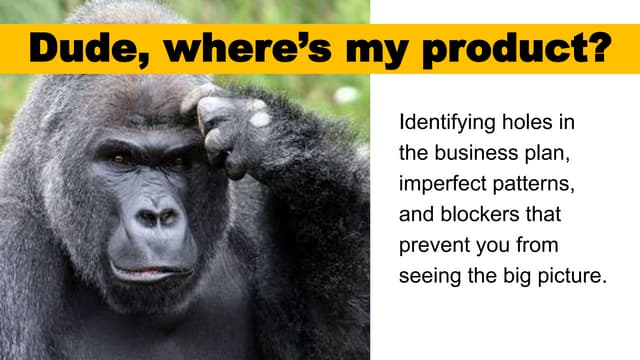 Dude, Where's My Product?