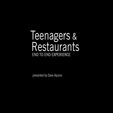 End to End Experience - student project