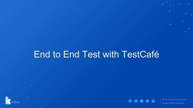 E2 e test with testcafe