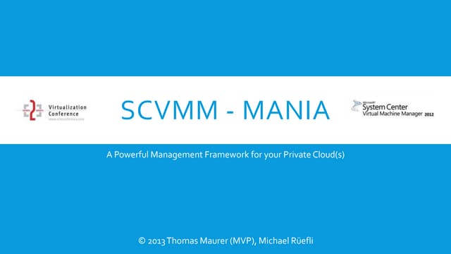 E2EVC SCVMM-Mania