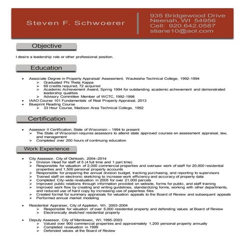 Steven F Schwoerer Resume G | PDF