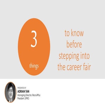 3 things to know before stepping into the career fair