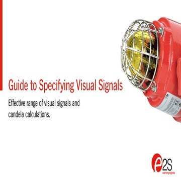 E2S warning signals - guide to specifying visual signals