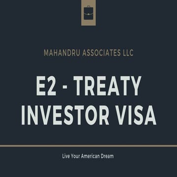 E2 treaty investor visa | PDF