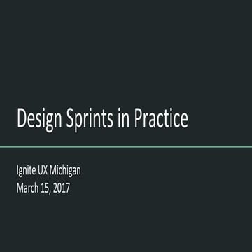 Design Sprints in Practice