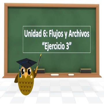 Unidad 6: Flujos y Archivos Ejercicio 3