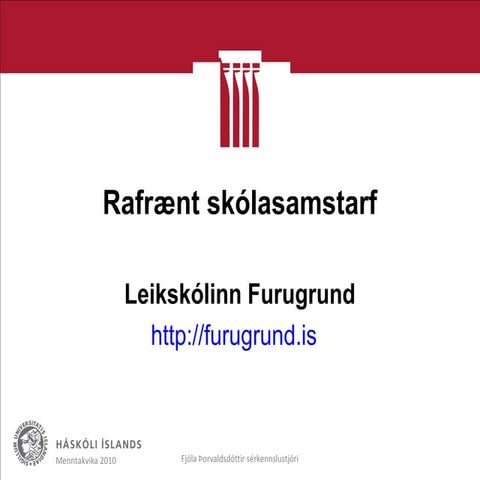 Rafrænt skólasamstarf í leikskólanum Furugrund