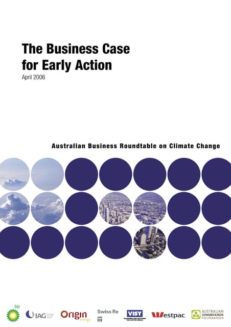 Business Case For Early Action report